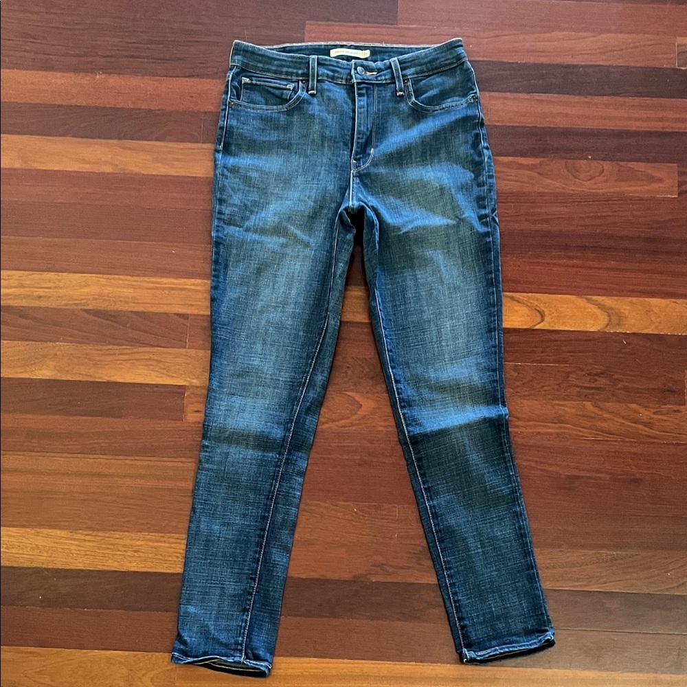 Womens 31 Levi’s 721 High Rise Skinny Blue jeans Stretchy